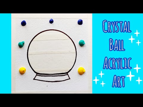 Fairy in crystal ball 🧚Acrylic Art| Satisfying and relaxing| ASMR🔊| #30