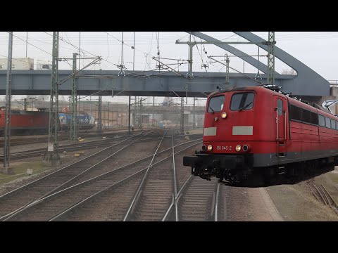 Maschen Rbf – Altenwerder Ost | Cab ride Germany | Führerstandsmitfahrt mit BR 151 [03.2023]