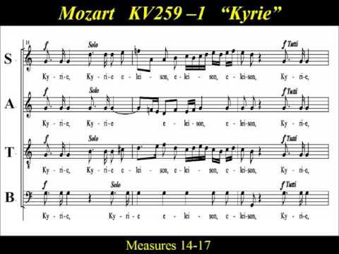 Mozart - Organ Solo Mass - KV 259-1 Kyrie - Soprano
