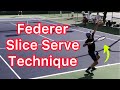 Roger Federer Slice Serve Technique (Tennis Drills And Tips)
