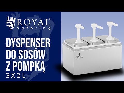 Video - Dyspenser do sosów z pompką - potrójny - 3 x 2 l