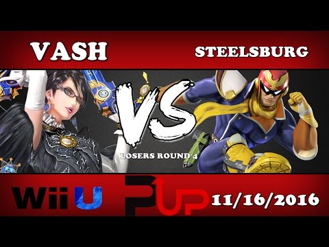 PowerUp | Vash (Bayonetta/Sheik) vs. Steelsburg (Captain Falcon/Mario) - Wii U Losers Round 4 - SOS