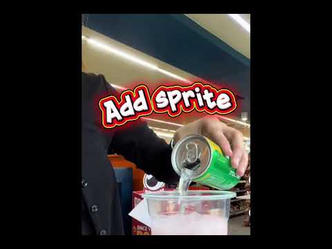 Home made strawberry, yakult and sprite for a low budget 