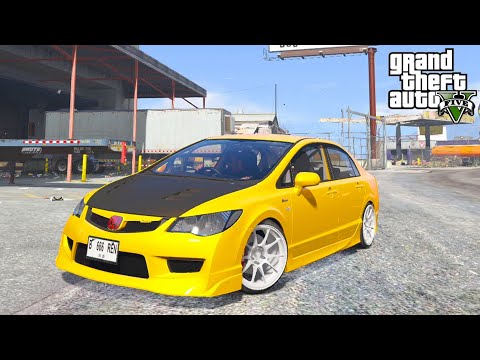 MOBIL BALAP NIH HONDA CIVIC FD TURBO TYPE R KENCANG - GTA V MOD BUS INDONESIA EPISODE SPESIAL