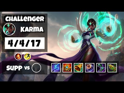 Karma Support 11.16 Challenger Gameplay Replay - S11 (4/4/17) - TURKISH