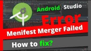 android studio manifest merger failed problem solve