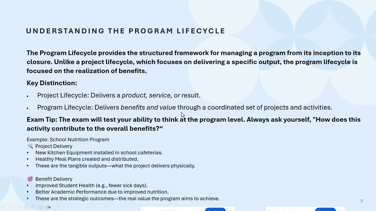 PgMP - Program Lifecycle Management video 1