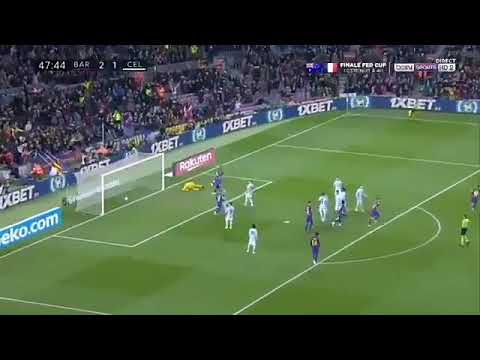 Omar Da Fonseca devient fou après le deuxième coup franc de messi dans le même match vs Celta Vigo