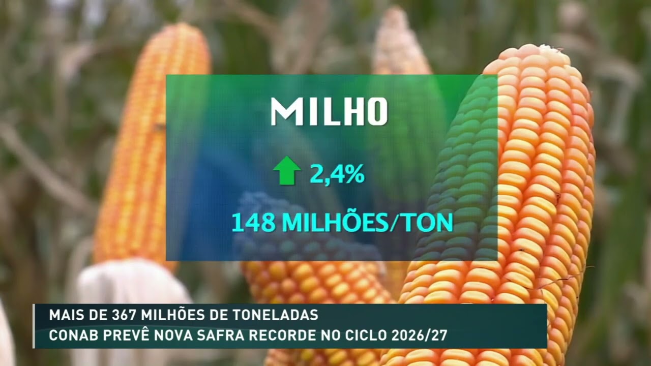 Conab prevê nova safra recorde no ciclo 2026/27