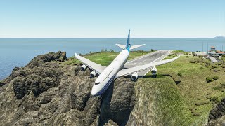 Incredible Pilot Skill As Huge Plane Landing On Shortest Runway | X-PLANE 11