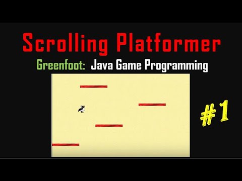 Greenfoot #14 - Platformer Game - Part 1 - Jumping and Falling, Gravity, Platforms