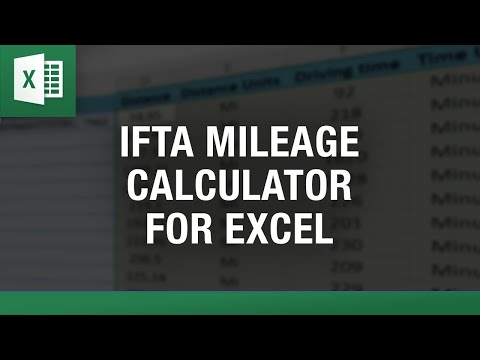 Part of a video titled Excel Ifta Mileage Calculator - YouTube