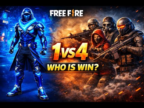 FREE FIRE 1vs4 Custom Match 😱🔥 | Who Is Win? Full Intense Gameplay
