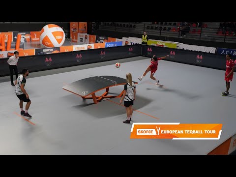 European Teqball Tour - Skopje | Mixed Doubles, Highlights | L. Vasas A. Bako vs A. Julian H. Rabeux