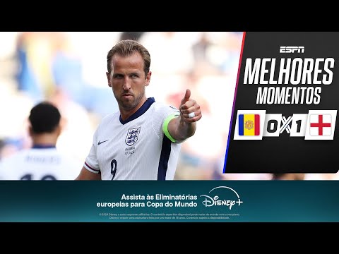 Gols e lances de Andorra x Inglaterra