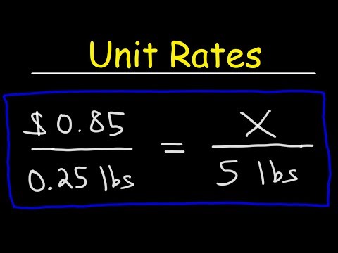 Unit Rates, Ratios & Proportions - Word Problems Video