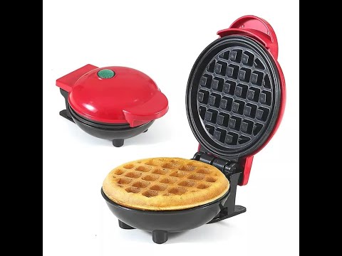 Electric waffle maker machine / 4-inch non-stick mini waffle...