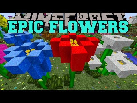 PopularMMOs - Minecraft: EPIC FLOWER MOD (GIANT FLOWER BIOME, FLOWER CREATOR, & MORE!) Mod Showcase