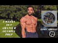 A DAY IN THE LIFE | LOW CARB DAY | 3 WEEKS OUT | CHEST + ABS WORKOUT
