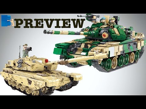 PREVIEW XINGBAO T99 06021 and Panlos Brick 632005 T 90 Unofficial LEGO