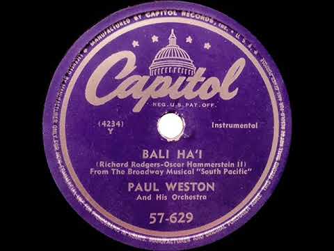 1949 Paul Weston - Bali Ha’i (instrumental)
