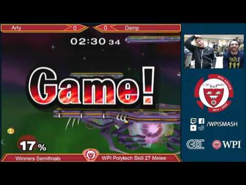 WPI PTS 27 - Arty (Peach) vs Damp (ICs, Marth) - Melee - Winners Semifinals