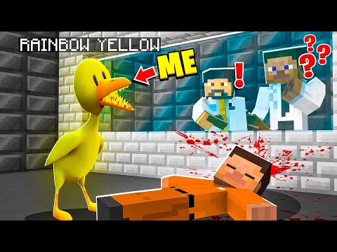 I Became YELLOW RAINBOW FRIENDS in MINECRAFT! - Minecraft Trolling Video