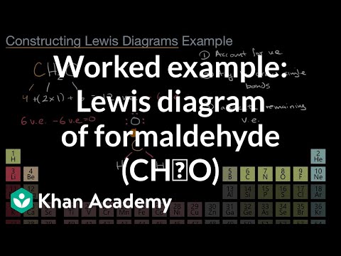 工作實例。甲醛的劉易斯圖（CH₂O）｜AP化學｜可汗學院。 (Worked example: Lewis diagram of formaldehyde (CH₂O) | AP Chemistry | Khan Academy)