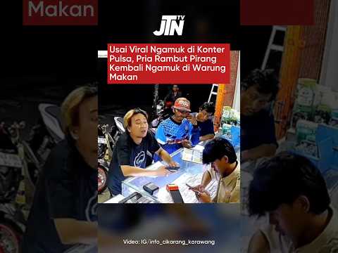 Usai Viral Ngamuk di Konter Pulsa, Pria Rambut Pirang Kembali Bikin Resah di Warung Makan