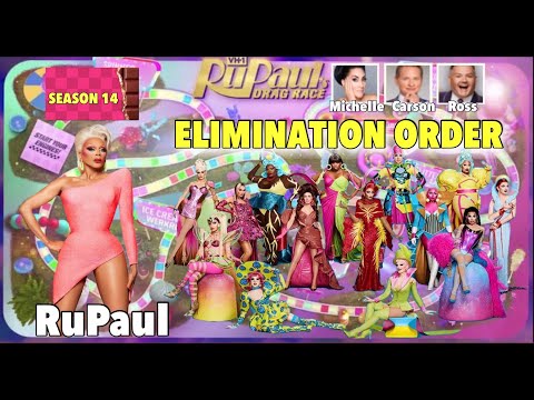 RuPaul’s Drag Race Season 14 “ELIMINATION ORDER”