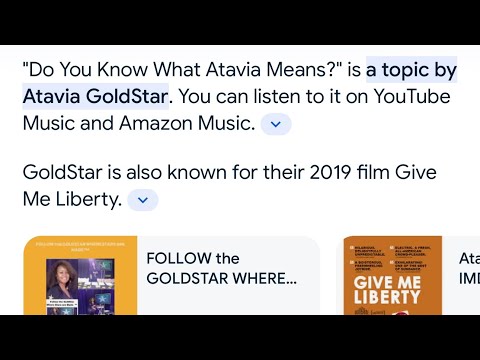 Do you know what ATAVIA mean? Written & Created by Atavia GoldStar