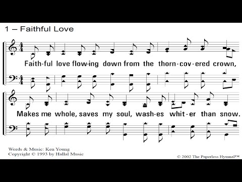 SPIRITUAL SONG - Faithful Love (with sheet music) gospel singing by choral group