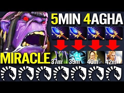 Miracle: NEW Hero to SPAM !!! Alchemist 5 min buy x4 Aghanim's Scepter Buff Dota 2