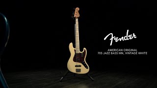 Video thumbnail for Fender American Original 70s Jazz Bass MN, Vintage White | Gear4music demo by Gear4music Guitars