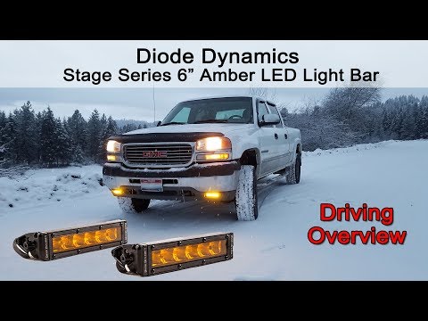 Diode Dynamics Stage Series 6\" LED light Amber lens fog light demonstration