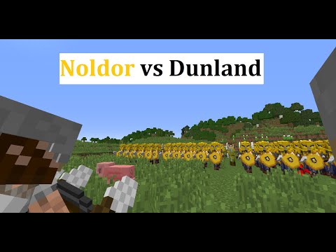 Minecraft --- LOTR NPC Battle (Noldor vs Dunland)