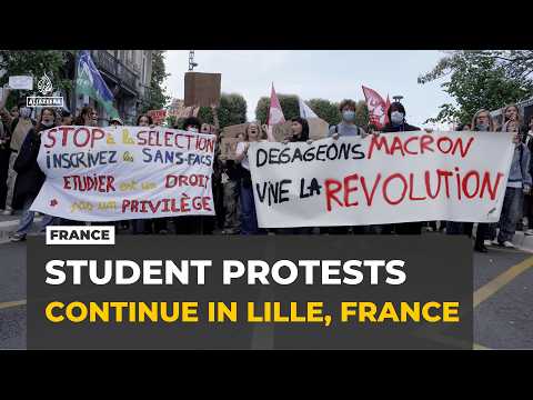French student protests continue in Lille as government says debt limits its options
