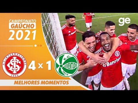 INTERNACIONAL 4 X 1 JUVENTUDE | MELHORES MOMENTOS | SEMIFINAL GAÚCHO 2021 | ge.globo
