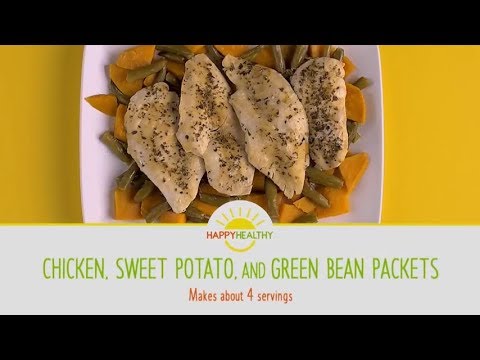 CHICKEN SWEET POTATO AND GREEN BEAN PACKETS