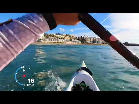 Surfski Nelo 540 Ski donwind en Nerja con surfskispain