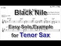 Black Nile - Easy Solo Example for Tenor Sax