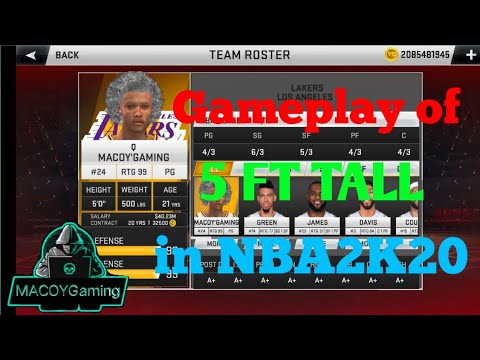 My Gameplay of 5Ft Tall Player on MyCareer on NBA2K20 Mobile.🔥🏀