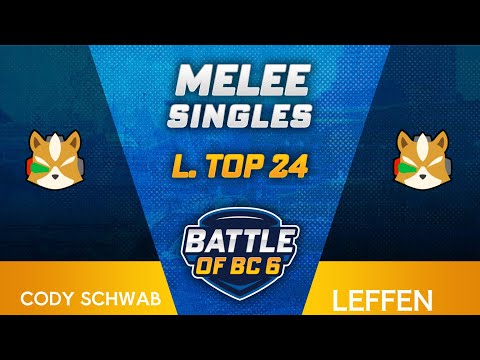 Cody Schwab (Fox) vs Leffen (Fox) - Melee Singles Losers Top 24 - Battle of BC 6