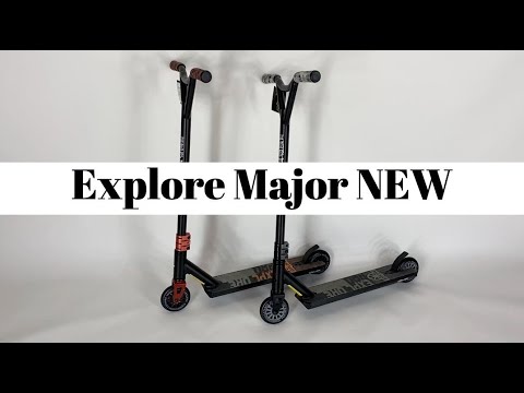 Самокат трюковый Explore Major New черно-красный + пега - фото 1 - id-p1186828252