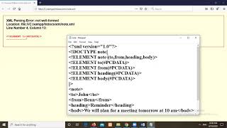 XML DTD(Document Type Definition) example programs