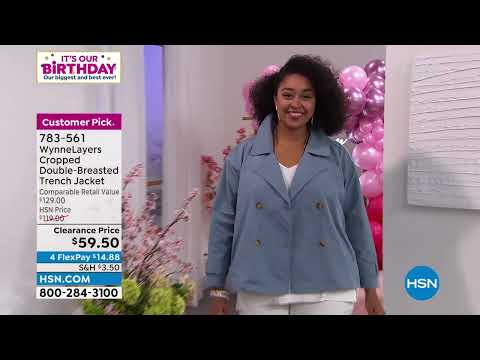 WynneLayers Cropped DoubleBreasted Trench Jacket