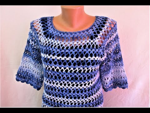 CUM CROSETAM BLUZA DE VARA  - Tutorial pas cu pas / PARTEA A II-A