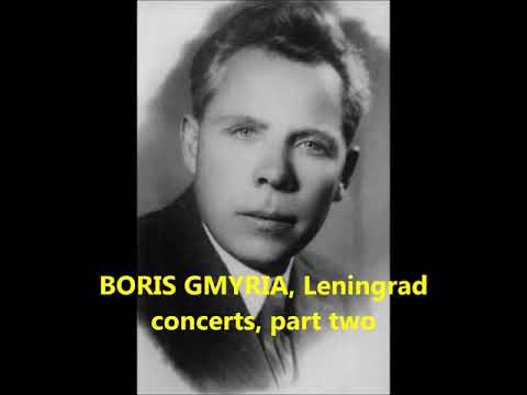 BORIS GMYRIA, the Leningrad concert 1959 LIVE