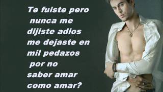 Enrique Iglesias - Como Amar Lyrics.wmv