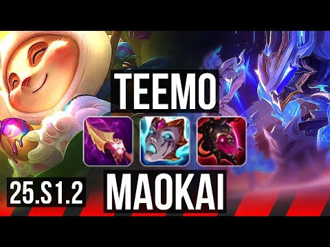 TEEMO vs MAOKAI (TOP) | Rank 4 Teemo, 1900+ games | KR Grandmaster | 25.S1.2